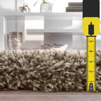 Tapete Peludo Aconchego Bege Casa Dona 2,00x2,50m Macio para Sala