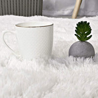 Tapete Felpudo Macio Branco 3,00x2,00m para Sala e Quarto