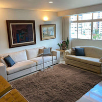 Tapete Felpudo Casa Dona Bege 200x300cm para Sala e Quarto