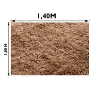 Tapete Felpudo Cronos Casa Dona Bege 100x140cm Sala e Quarto