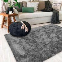 Tapete para Sala Peludo Fofinho 1,00m x 1,50m Cinza Casa Dona