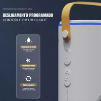 Umidificador Climatizador Portátil com Led 3 em 1